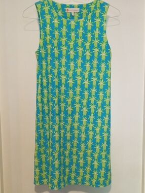 Jude Connally Pineapple Print Sleeveless Shift Dress